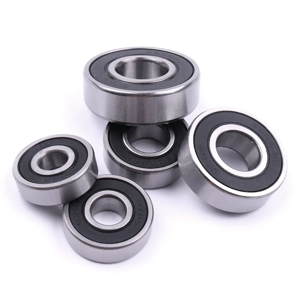 Быстро раскупаемый 1 шт. 6200/6201/6202/6203/6204-2RS SYBS упорные шариковые подшипники с глубоким жёлобом Сталь шариковые подшипники внутренний Диаметр 10/12/15/17/20 мм