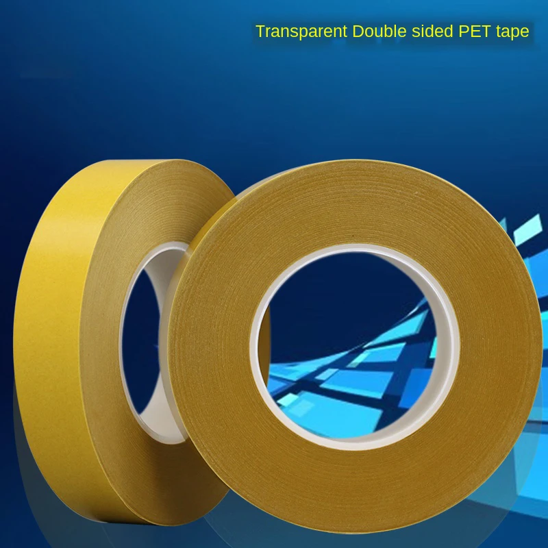 

PET Double-sided Adhesive Tape Ultra-thin 0.05mm Thick Transparent Film Double-sided Adhesive Tape Acrylic Adhesive Yellow Film