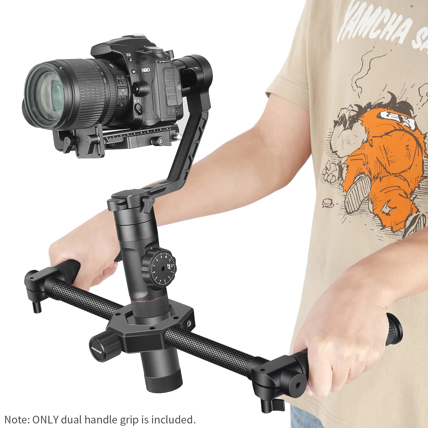 Ручка Neewer из углеродного волокна с двумя ручками для Zhiyun Crane 2/Crane V2/Crane Plus/Crane M/ Feiyu G6
