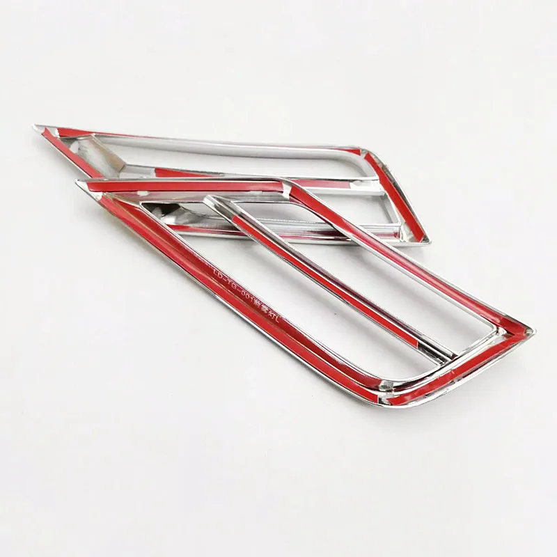 Фото Для Volkswagen VW Tiguan MK2 2017 2018-2019 ABS хромированная передняя противотуманная фара противотуманная фара накладка рамка внешнее украшение автомобиля №5