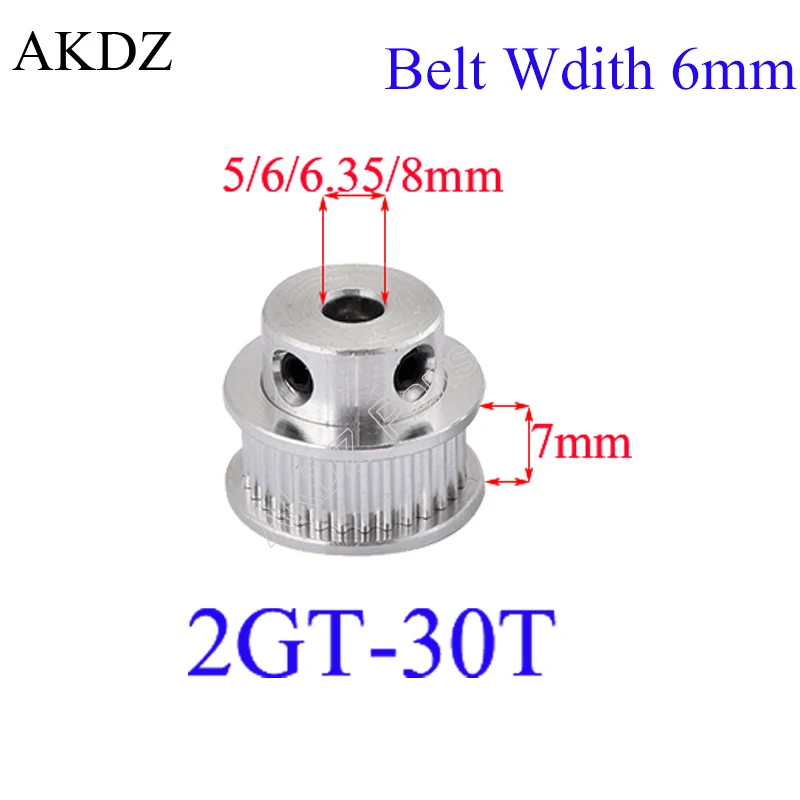 

30 32 36 40 Teeth 2GT Timing Pulley Bore 5/6/6.35/8/10/12mm for GT2 Open Synchronous belt width 6mm small backlash 30 32 36Teeth