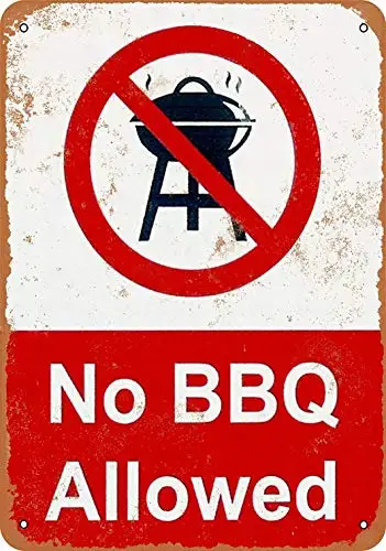 

12 x 16 Metal Sign - No BBQ Allowed - Vintage Wall Decor Home Decor