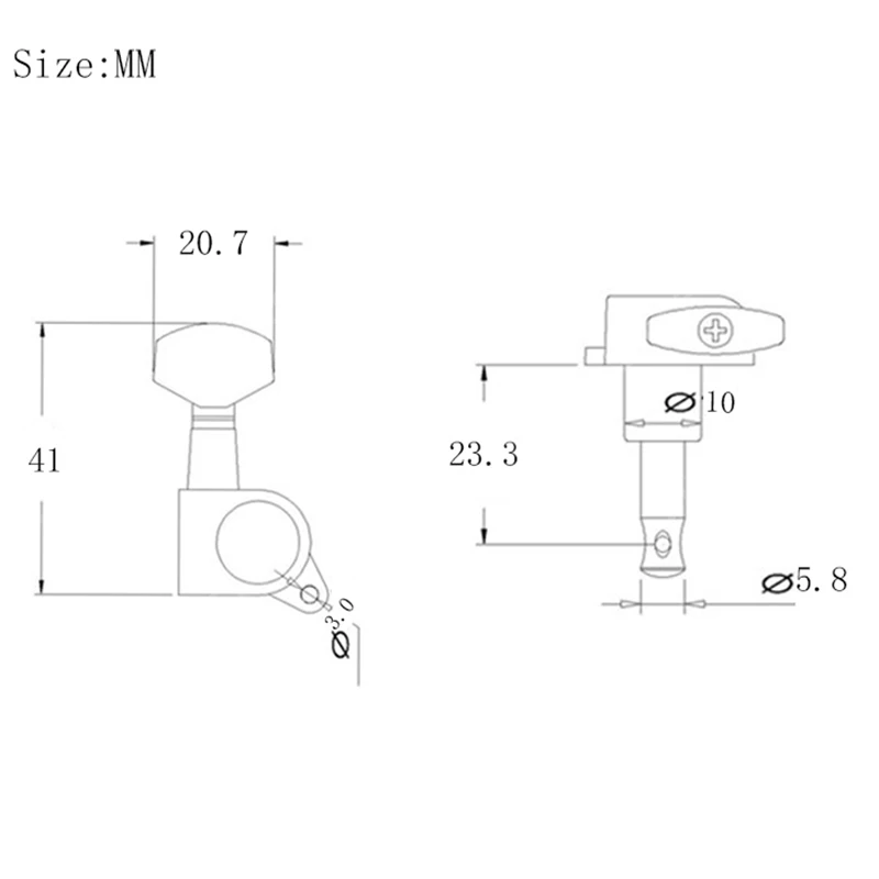 6 stücke geschlossenen locking string gitarre tuning pegs tuner mechaniken für akustische elektrische gitarren gitarre zubehör chrom fr