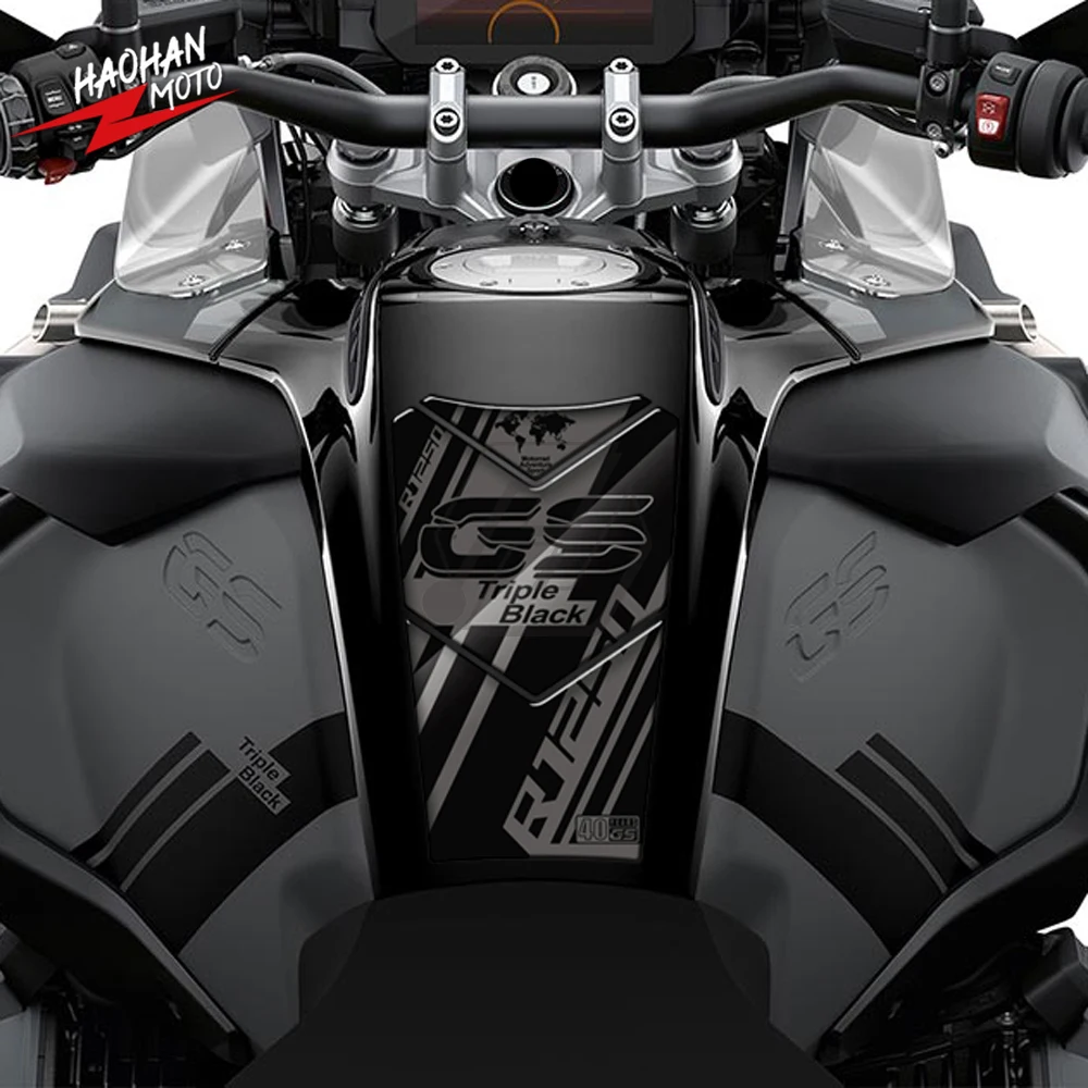 For BMW R1250GS Adventure Triple Black 2020 2021 Motorcycle Gas Tank Pad Protection Decals motorcycle tank guard protection for bmw r1200gs adventure triple black premium abs 13 r1200gs adventure triple black abs 2012