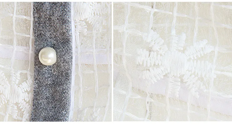 

Female Embroidery Fake Collar Women Half Shirt Vest Detachable Beads False Collar Lapel Shirt Sweater Decor