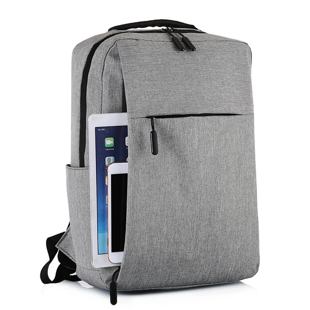 Модный деловой мужской холщовый рюкзак для ноутбука однотонный школы сумки
