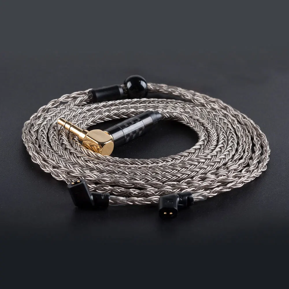 Hifihear 16 Core посеребренный кабель 2 5/3 5 мм балансный с MMCX/2pin разъем изгиб Джек V90 BA5 ZSX