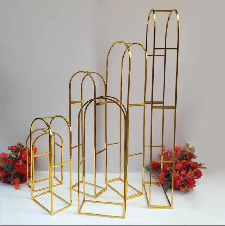 

Реквизит для свадьбы, железное искусство, золотые арки, полки, украшения, руководство по украшению свадьбы