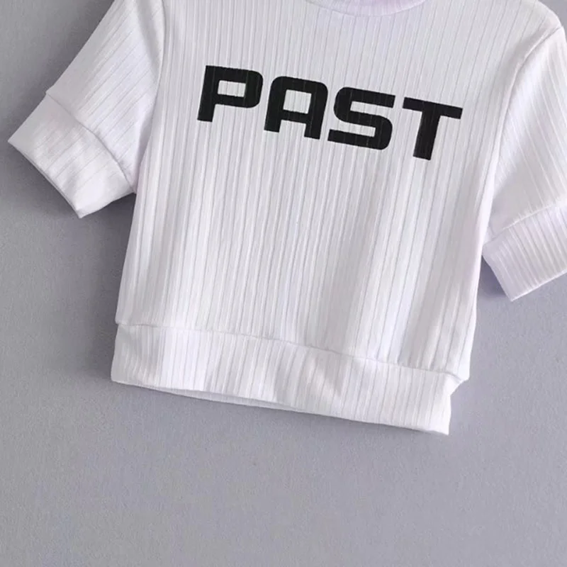 GOPLUS 2020 новейшие летние футболки с буквенным принтом водолазка футболка для леди