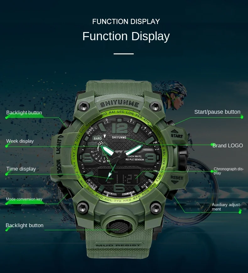 

2021 Student Waterproof Sports Watch Casual Trend Cross-Border Watch Men's Waterproof Quartz Luminous Diving Watches