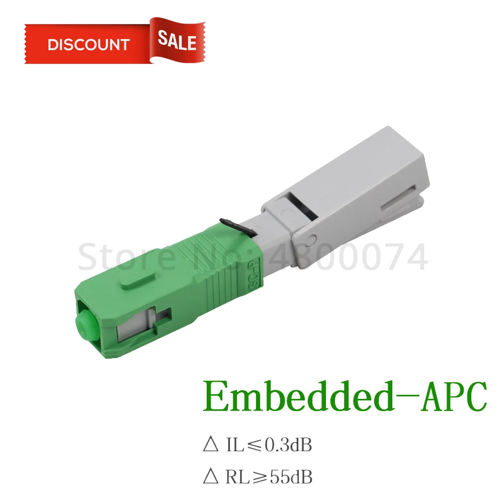 100 шт. Встроенный SC APC Волоконно оптический Быстрый разъем FTTH одномодовый