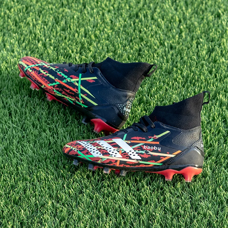 

R.Xjian2020 new high-top football shoes professional long nails broken nails football sneakers adult men and women 34-46#