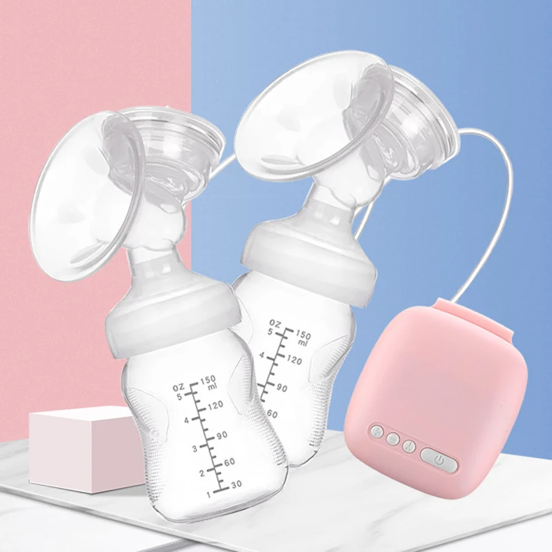 

New Double Electric Breast Pumps Powerful Nipple Suction USB Electric Breast Pump Baby Milk Bottle Postpartum Accessories