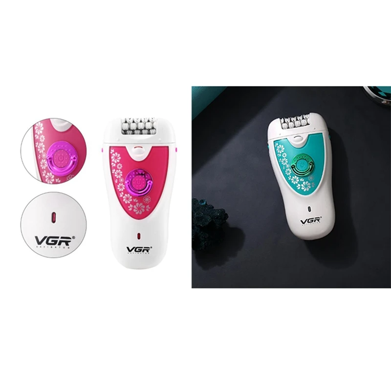 

VGR V-722 2In1 Rotary Women Epilator Electric Face Hair Removal Lady Shaver Leg Depilation Body Depilatory
