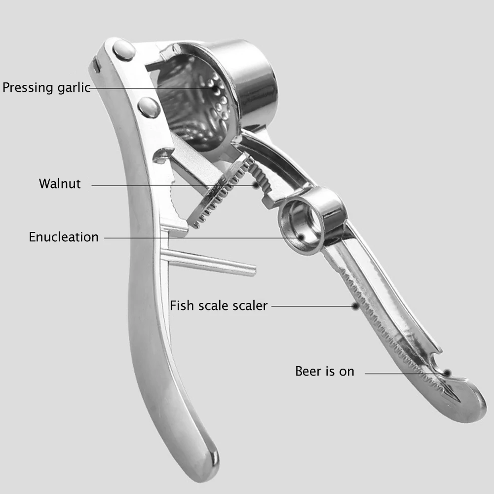

Imitating Stainless Steel Multifunction Aluminum Alloy Garlic Press Handheld Kitchen Cooking Ginger Squeezer Mincer Crusher Tool