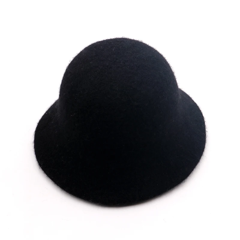 

Net Red Hat Children's Wool Nipan Hat English Retro Folding Fishing Hat with Small Rim felt Hat with Small Rim Top Hat
