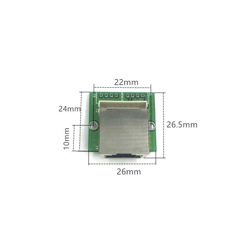 OEM factory direct mini fast 10/100mbps 3-port Ethernet network lan hub switch board two-layer pcb 5V 12V head port 3