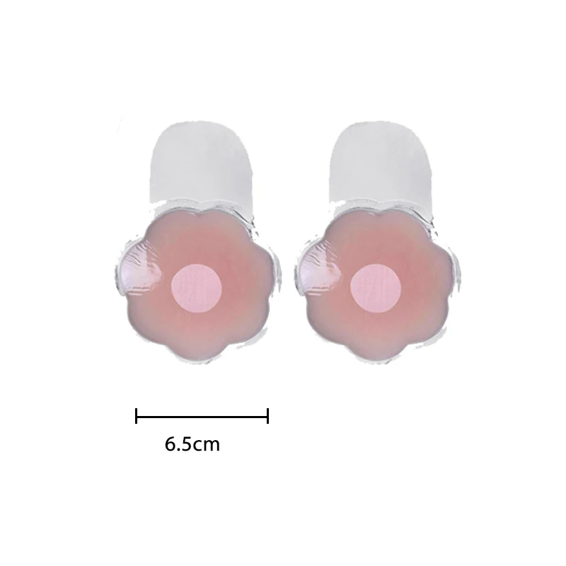 flower 1pair 1 пара, для женщин, u-образная клейкая, одноразовая, для груди, лепестки, приподнимаются, лента, кружево, покрытие для сосков, бюстгальтер, прокладка, невидимая, подушка для груди - Цвет: flower 1pair
