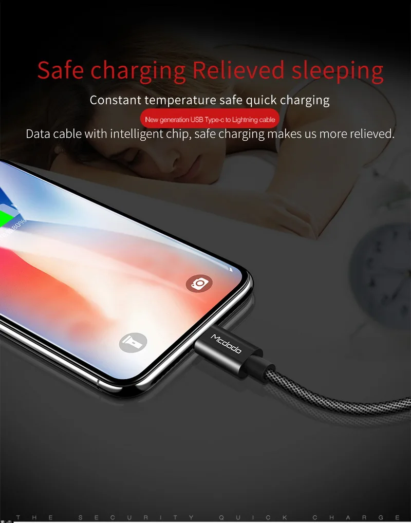 MCDODO PD Зарядное устройство USB кабель для iPhone 11 Pro XS MAX 8 7 6 Plus Тип USB C для быстрой зарядки USB-C зарядки мобильного телефона