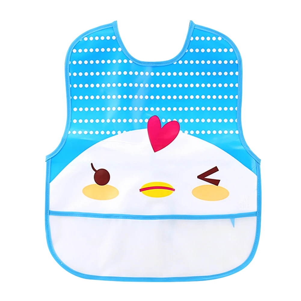 3pcs EVA Clothing Apron Cartoon Pattern Sleeveless Feeding Lunch Baby Bib Foldable Printing Stain Resistant Waterproof Infants | Детская