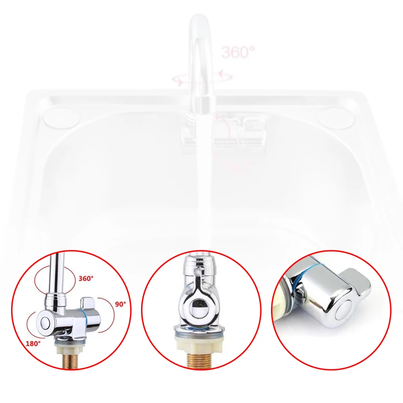 Холодный кран вращение на 360 ° хромированный Кемпер автомобильные аксессуары для