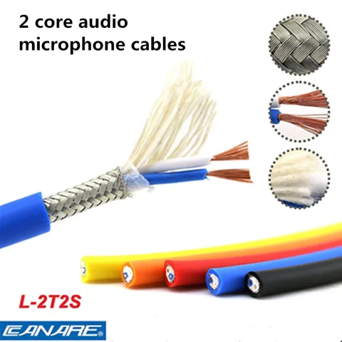 Canare L-2T2S микрофон 2 ядра Плетеный аудио кабель для подключения лихорадка сигнальная линия цвета "сделай сам", линия
