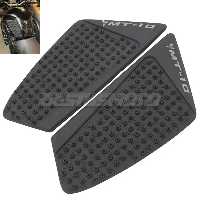 

Motorcycle Left & Right Side Anti Slip Tank Pad Stickers 3M Decals For Yamaha MT10 MT-10 2016 -2017