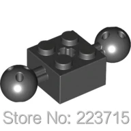 *Brick 2X2 W. 2 Balls * G977 20 pcs DIY enlighten block brick part No. 17114 Compatible With Other Assembles Particles33