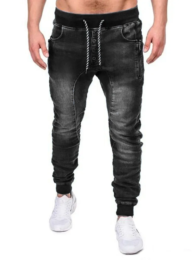 

2021 Men Hot style Casual jeans Access Control Brews Straight Tube slim Slim Foot Pencil Pants Fashion Street