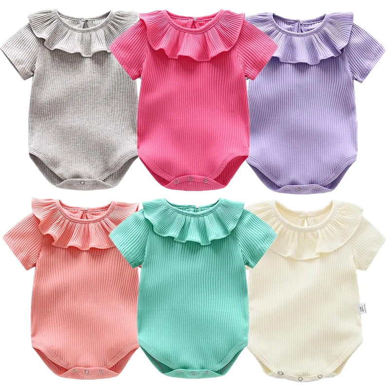 Летние вязаные комбинезоны для маленьких девочек одежда новорожденных принцесс