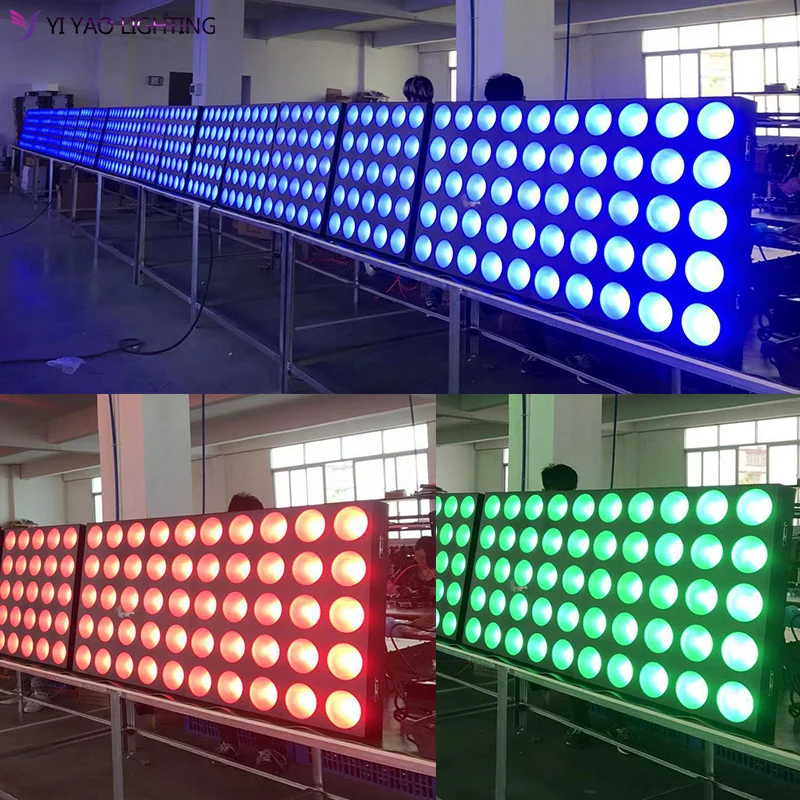 Светодиодные RGB лампы 5x5 25x10 Вт звуковая Автоматическая Матрица для свадебного