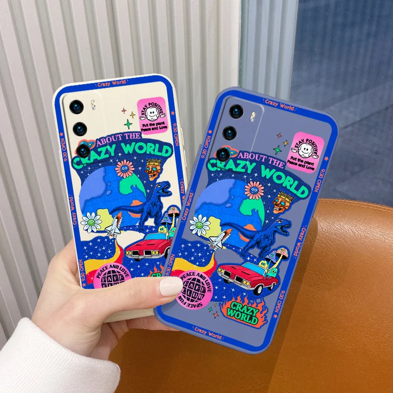 

Planet Dinosaur Silicone Soft Case For Huawei P40 P50 P30 P20 Pro Lite Mate 40 30 20 Pro Lite Nova 5t Y7A Shockproof Phone Cover