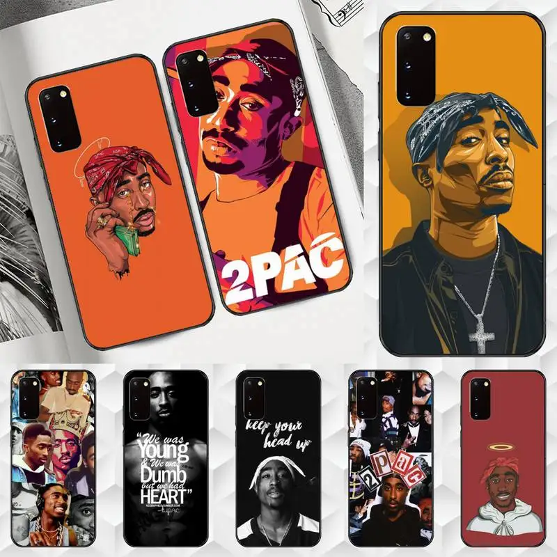 

2Pac Tupac USA rapper singer Phone Case TPU For Samsung S6 S7 S8 S9 S10 plus S20 S21 S30ultrs Fundas Cover coque