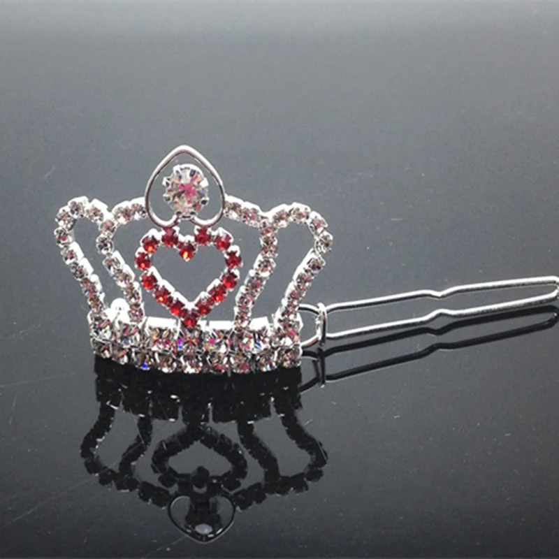 2020 блестящие заколки для волос животных Стразы Кошка Собака в виде короны собаки