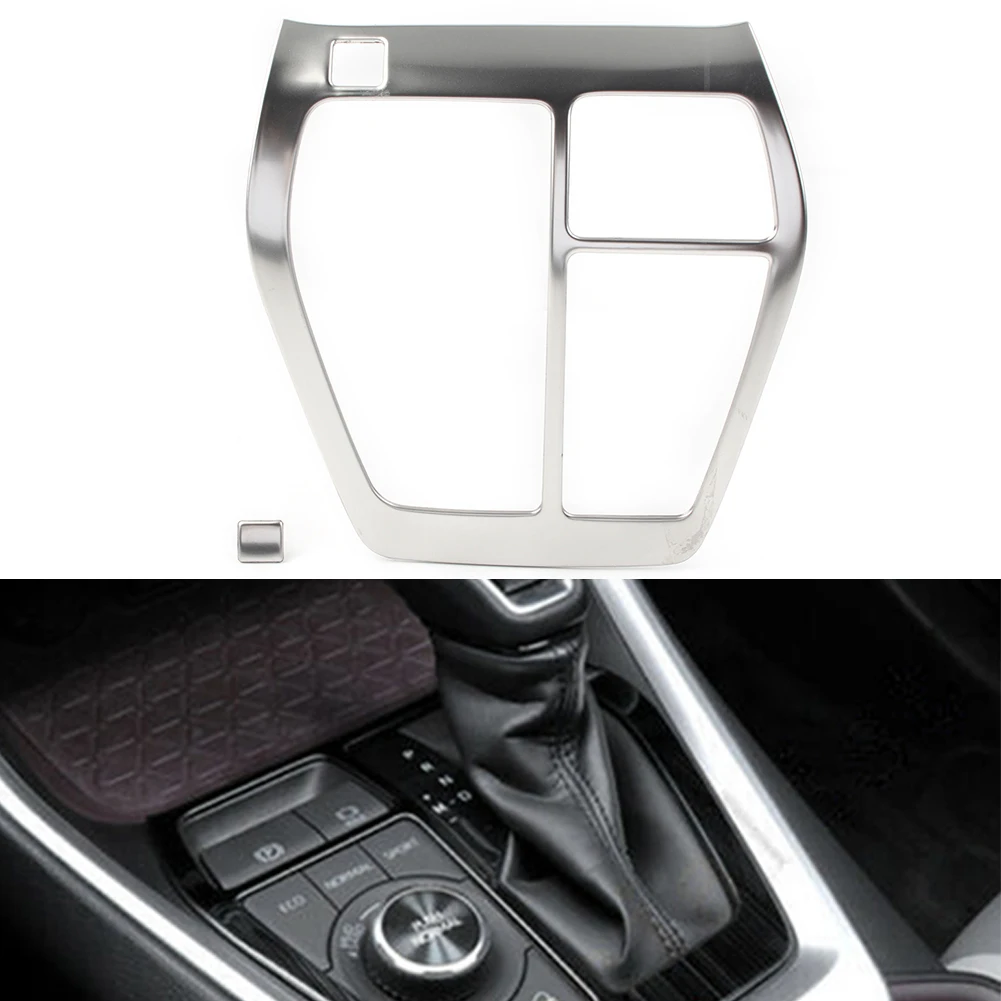 

RAV4 Car Interior Gear Shift Box Panel Stainless Steel Decoration Cover Trim For Toyota RAV 4 2019 2020 RHD Only
