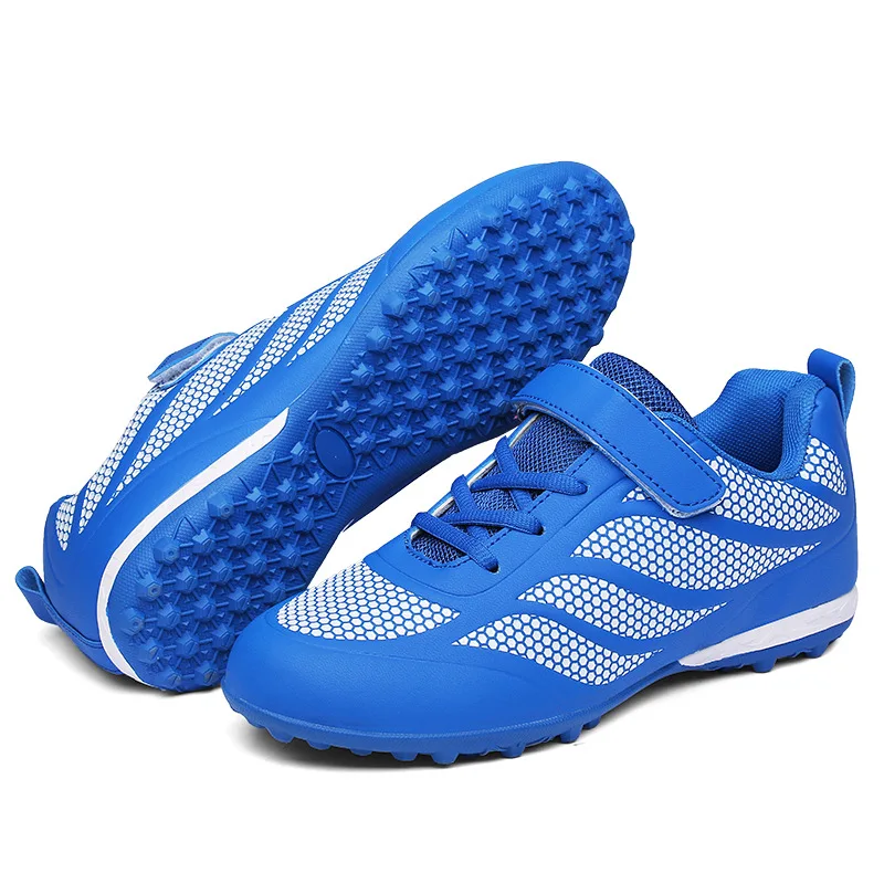 Детские футбольные бутсы для мальчиков и девочек новые кожаные кроссовки с