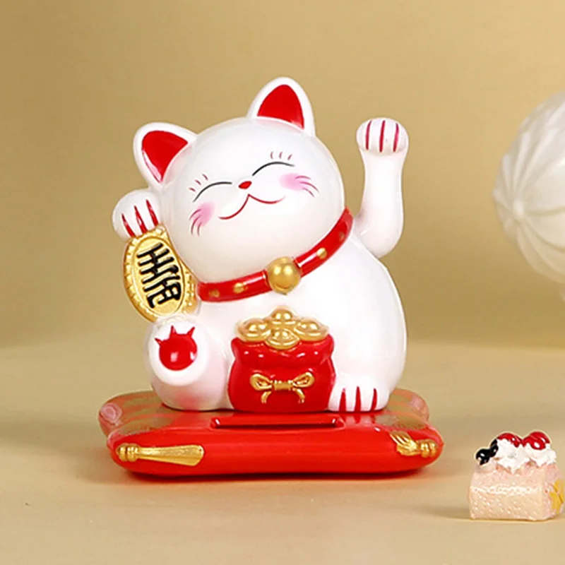 6 видов цветов фигурка кошки на удачу солнечных батареях с юбкой-годе призыва