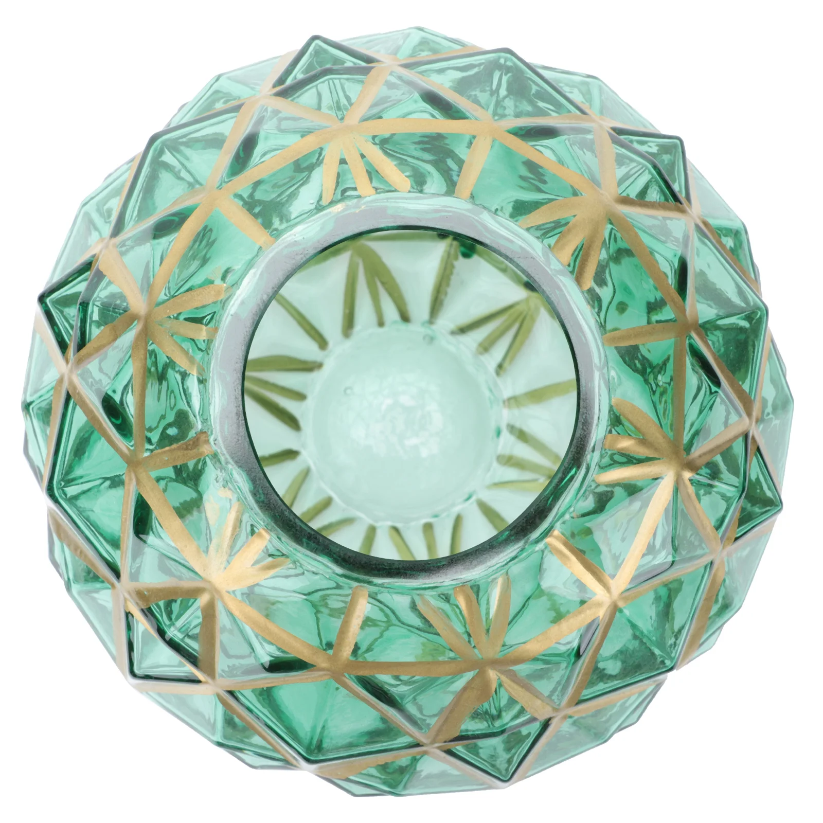 

1pc Unique Glass Flower Vase Durable Flower Vase Glass Flower Bottle (Green)
