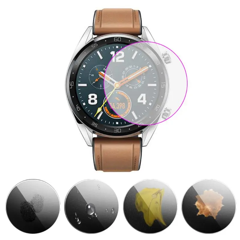 Защитная пленка для экрана Huawei Watch GT устойчивая к царапинам твердость 9H HD