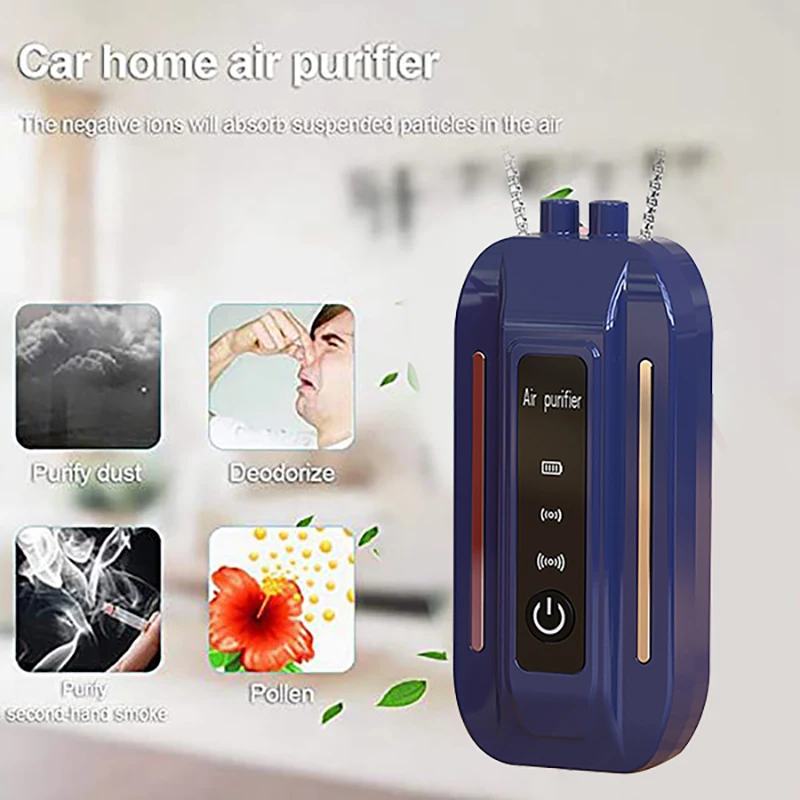 

Air Purifier Personal Wearable Mini Portable 700 MAh Battery Negative Ion Necklace Hanging Neck Air Purifier