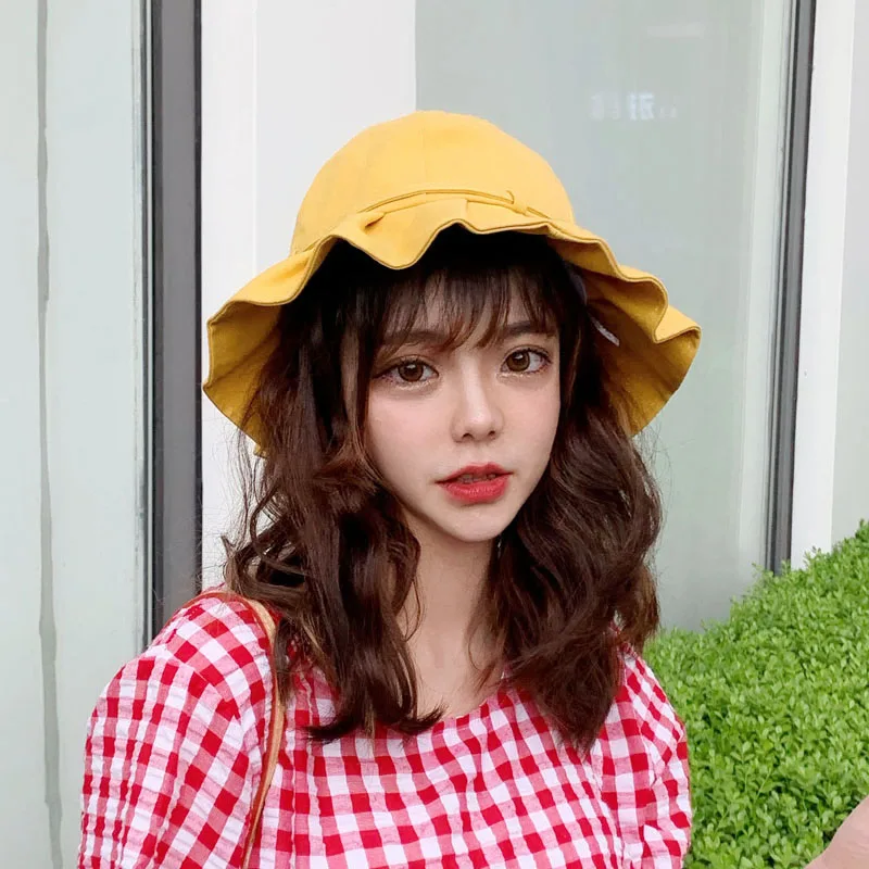 Шляпа Женская Солнцезащитная с маленькими полями тонкая желтая Панама от солнца