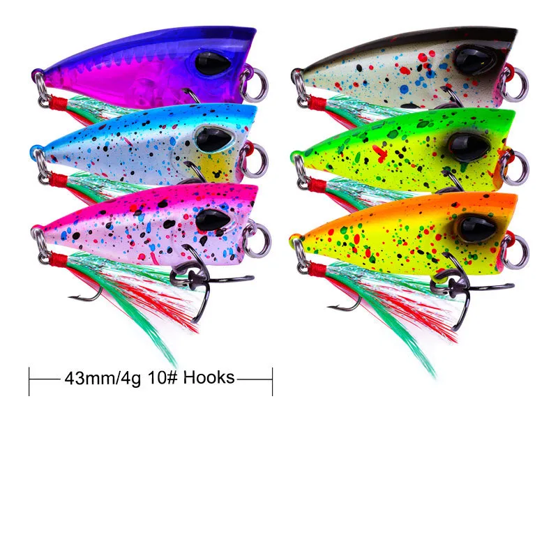 

Anti-corrosion Bionic Professional Plastic Fishing Bait 43mm/4g Artificial Popper High Quality Fishing Lure Hard Bait