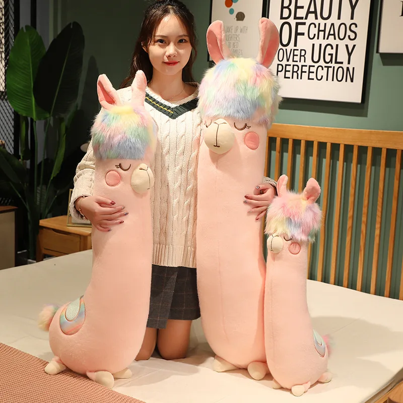 

1pc Colorful Lovely Alpaca Plush Toy Kawaii Japanese Alpaca Soft Stuffed Cute Sheep LlamaAnimal Dolls Sleep Pillow Kids Gift