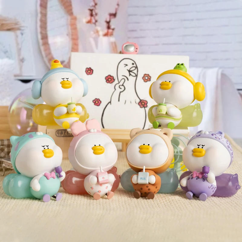 

Funny duck before going to bed Random Box Anime Figures Toys Cartoon Cute Surprise Box Guess Bag Home Decor Girl Birthday Gift