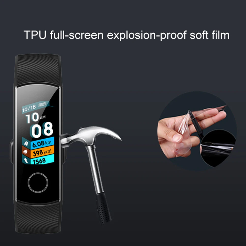 3Pcs TPU Explosion-Proof HD Soft Full Protective Film for Huawei Honor Band 5 | Электроника