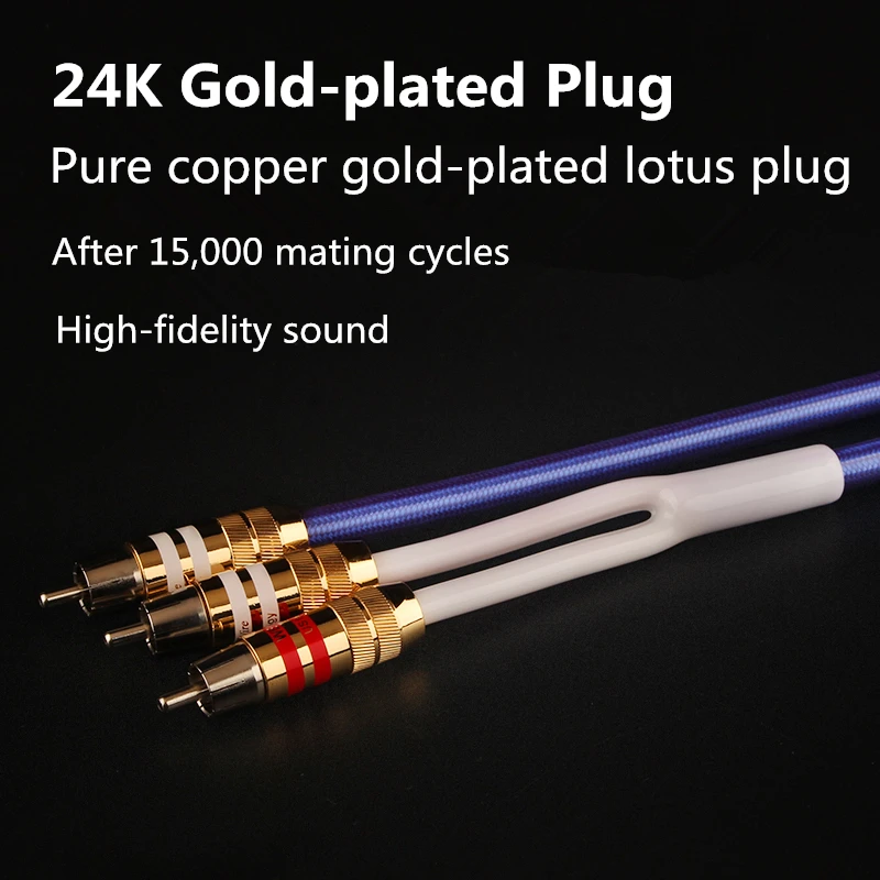 Xangsane Hi Fi 1RCA в 2RCA кабель end 4 ядра бескислородная медь посеребренный Двойной RCA