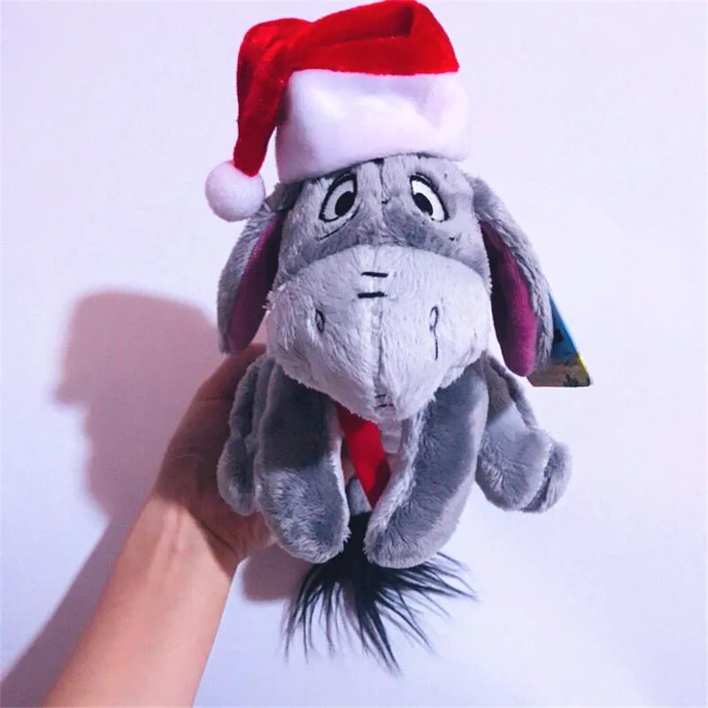 Серебристый 1 шт./лот 18 см Рождество Eeyore кошка кенгуру свинка Ослик Кролик Утка roo поросенок плюшевая кукла в подарок детские игрушки - Цвет: Серебристый