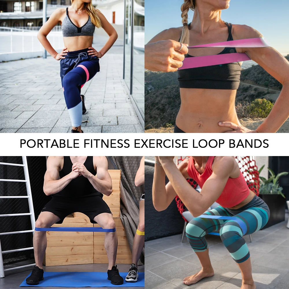 Ремешки для фитнес-оборудования Йога Сопротивление латексная резина Pull Loop Band