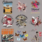 Нашивки A-Level в полоску с бабочками, моющиеся толстовки с капюшоном, термопресс, топы сделай сам, виниловые нашивки для рюкзака, футболки, маски, обуви CQ