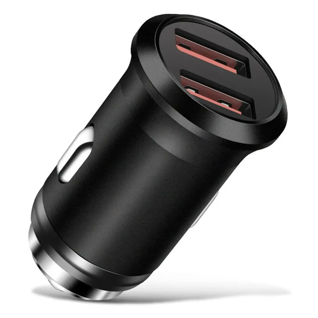 5V 2.4A Mini Dual 2 порта USB Автомобильное зарядное устройство серебро красный золотой